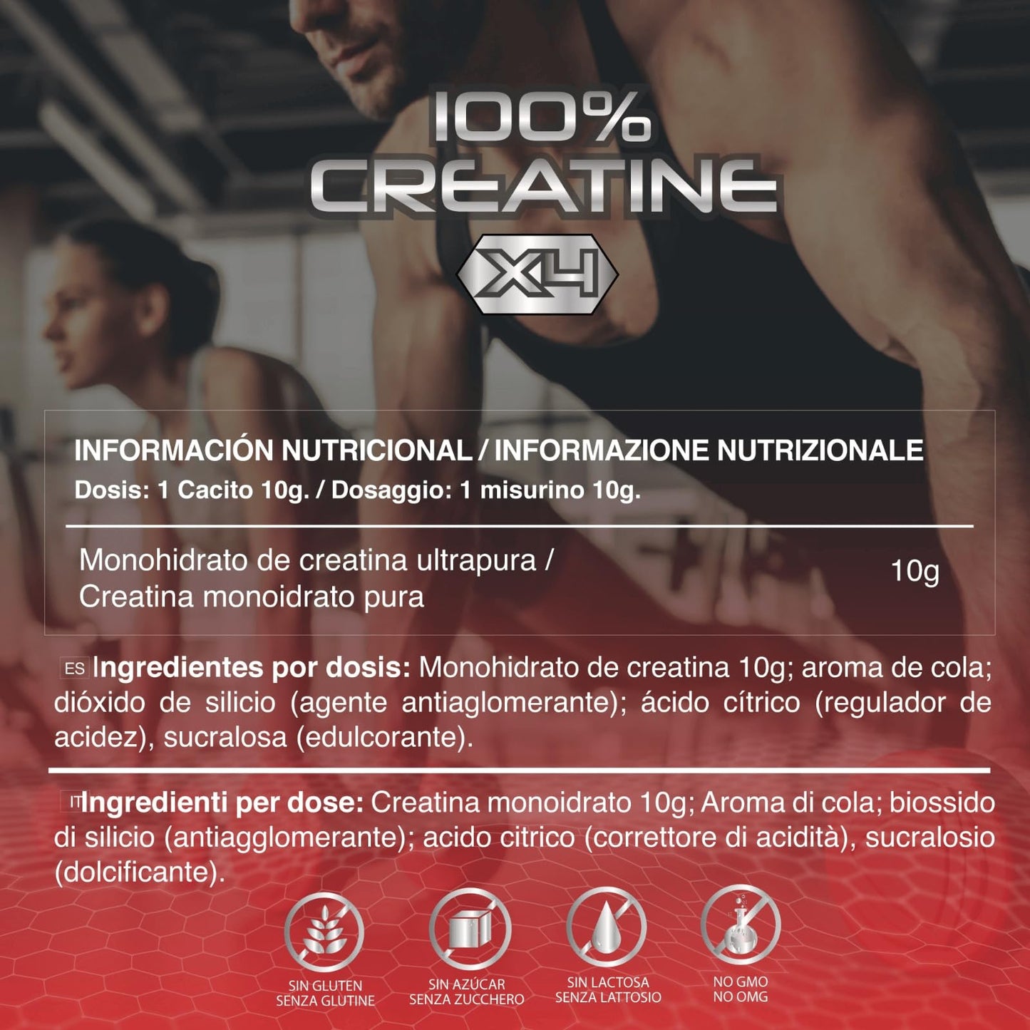 Healthy Fusion Creatina Monoidrata | Creatina Pura microfiltrata | Favorisce la crescita muscolare e migliora la resistenza fisica | Elevata solubilità | Formato in polvere, gusto di Anguria 300gr