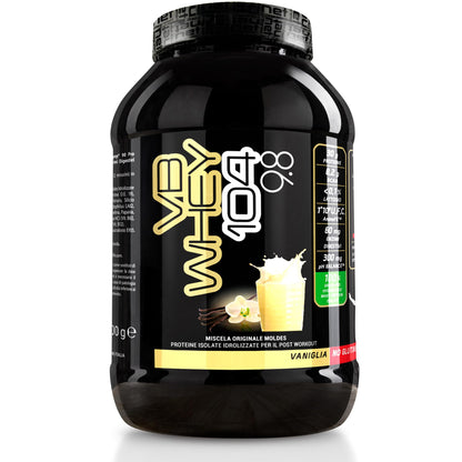 NET Integratori VB WHEY 104 9.8 Optipep - 900g Cioccolato - Proteine Isolate Idrolizzate per via Enzimatica Con EAA e BCAA - Massimizza Sintesi Proteica, Crescita e Mantenimento Muscolare