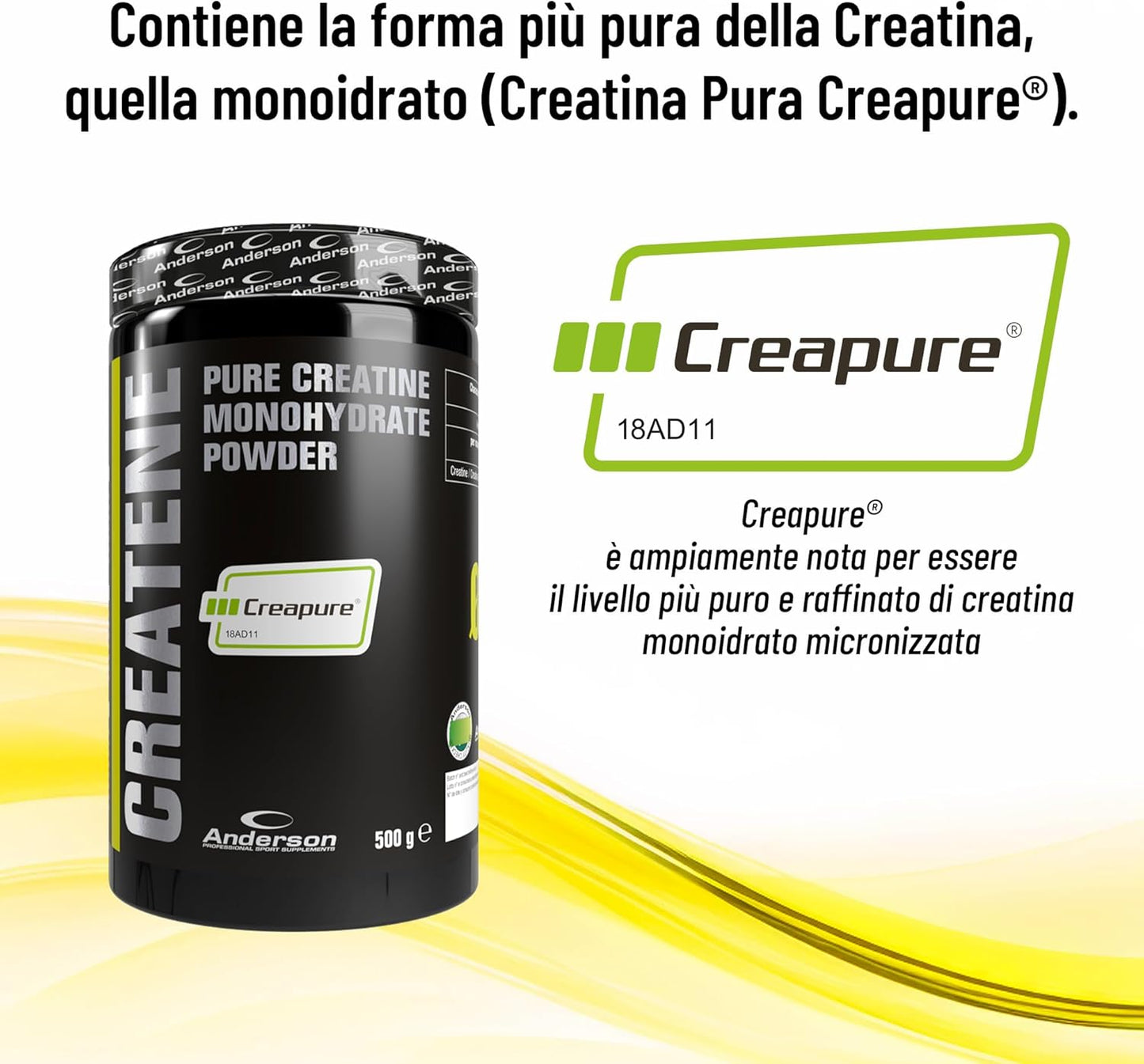 Anderson CREATENE 100% Creatina monoidrato Creapure® | 500 g