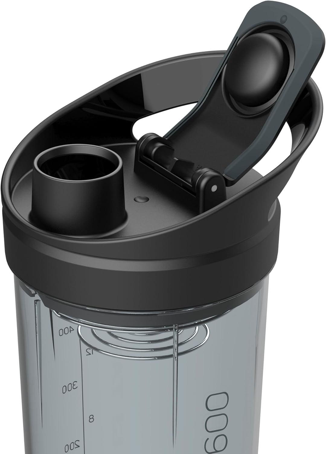 ROCKITZ Premium Shaker per proteine 500ml - funzione di miscelazione con filtro per infusione - per frullati proteici super cremosi per il fitness, tazza per frullati proteici - Grigio | Nero