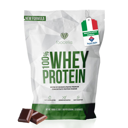 Proteine in Polvere 1 kg Vaniglia | Whey Protein con Aminoacidi Essenziali | Proteine per la Massa Muscolare ad Alta Solubilità | Proteine Whey Facilmente Digeribili | Materia Prima Italiana.