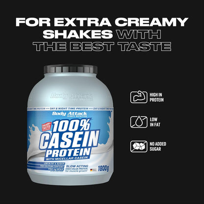 Body Attack Cookies and Cream 1800g Casein Protein by Body Attack