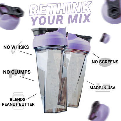 HELIMIX 1,5 Vortex Blender Shaker bottiglia contiene fino a 828 ml | Nessuna palla o frusta | Prodotto negli Stati Uniti | Portatile pre allenamento Proteine del siero di latte shaker tazza | Mescola