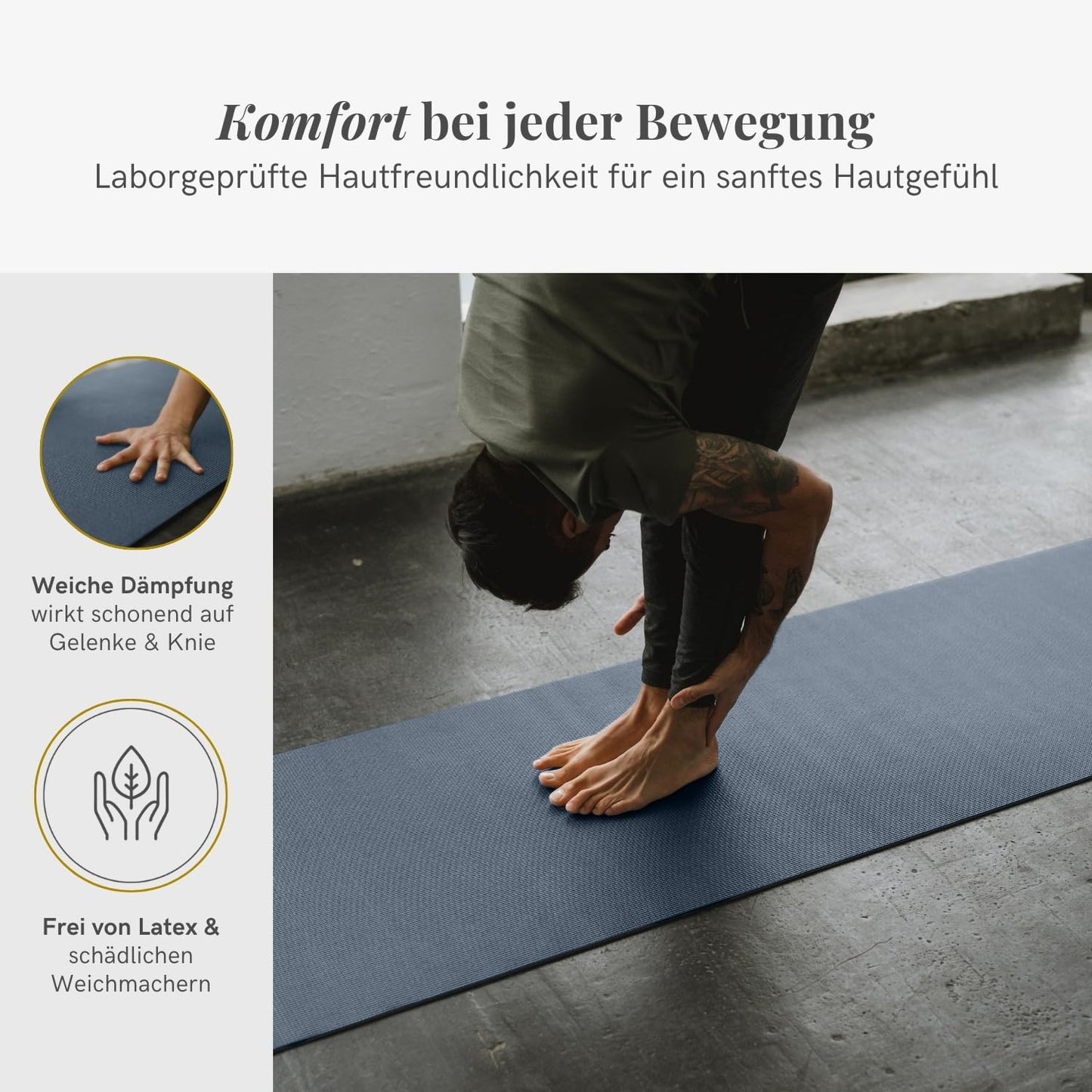 Lotuscrafts Tappetino Yoga Antiscivolo Professionale Mudra Studio XL - Materassino Yoga Antiscivolo per Principianti e Avanzati - Tappeto Yoga Professionale - Yoga Mat