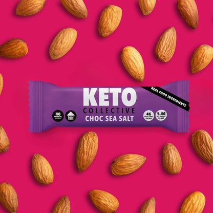 Keto Collective Barrette Cheto | Caramello Salato | 15 x 40g | 2,5g carboidrati netti | Low Carb | Ingredienti Naturali