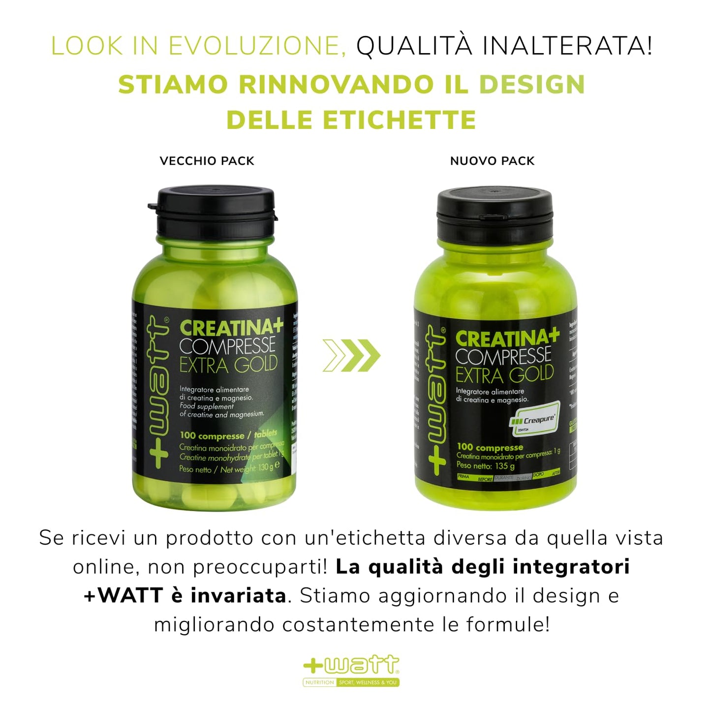 Creatina+ Compresse Extragold - Integratore alimentare di Creatina e Magnesio - 100 compresse