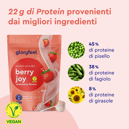 Proteine in Polvere Vegane 1 kg, 22 g Proteine, Gusto Vaniglia, Proteine Vegetali Isolate in Polvere di Pisello, Fagiolo e Girasole, Aumento e Crescita Muscolare*, senza Glutine, Zucchero e Lattosio