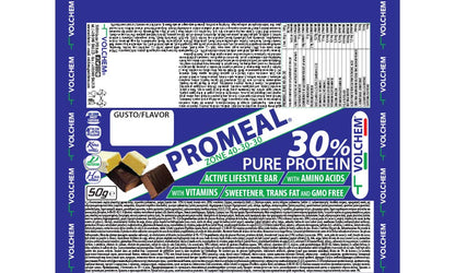 Volchem Promeal Zone 40-30-30, Barretta Proteico-Energetica con Ripartizione di Carboidrati-Proteine-Grassi (40-30-30), Senza Grassi Idrogenati, Scatola da 24 Barrette, Gusto Menta, 1200 g