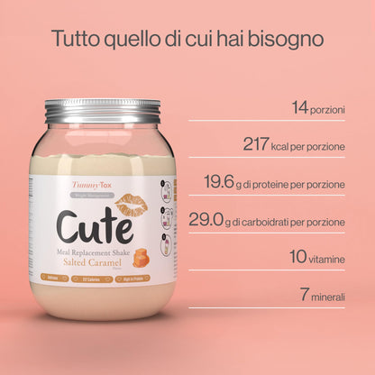 Cute Nutrition Frullato Sostitutivo del Pasto al Cioccolato - Shake Dietetico con Vitamine - Confezione da 500g con E-book Gratis di TummyTox