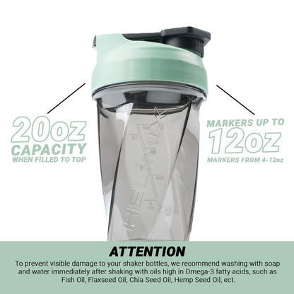 HELIMIX 1,5 Vortex Blender Shaker bottiglia contiene fino a 828 ml | Nessuna palla o frusta | Prodotto negli Stati Uniti | Portatile pre allenamento Proteine del siero di latte shaker tazza | Mescola