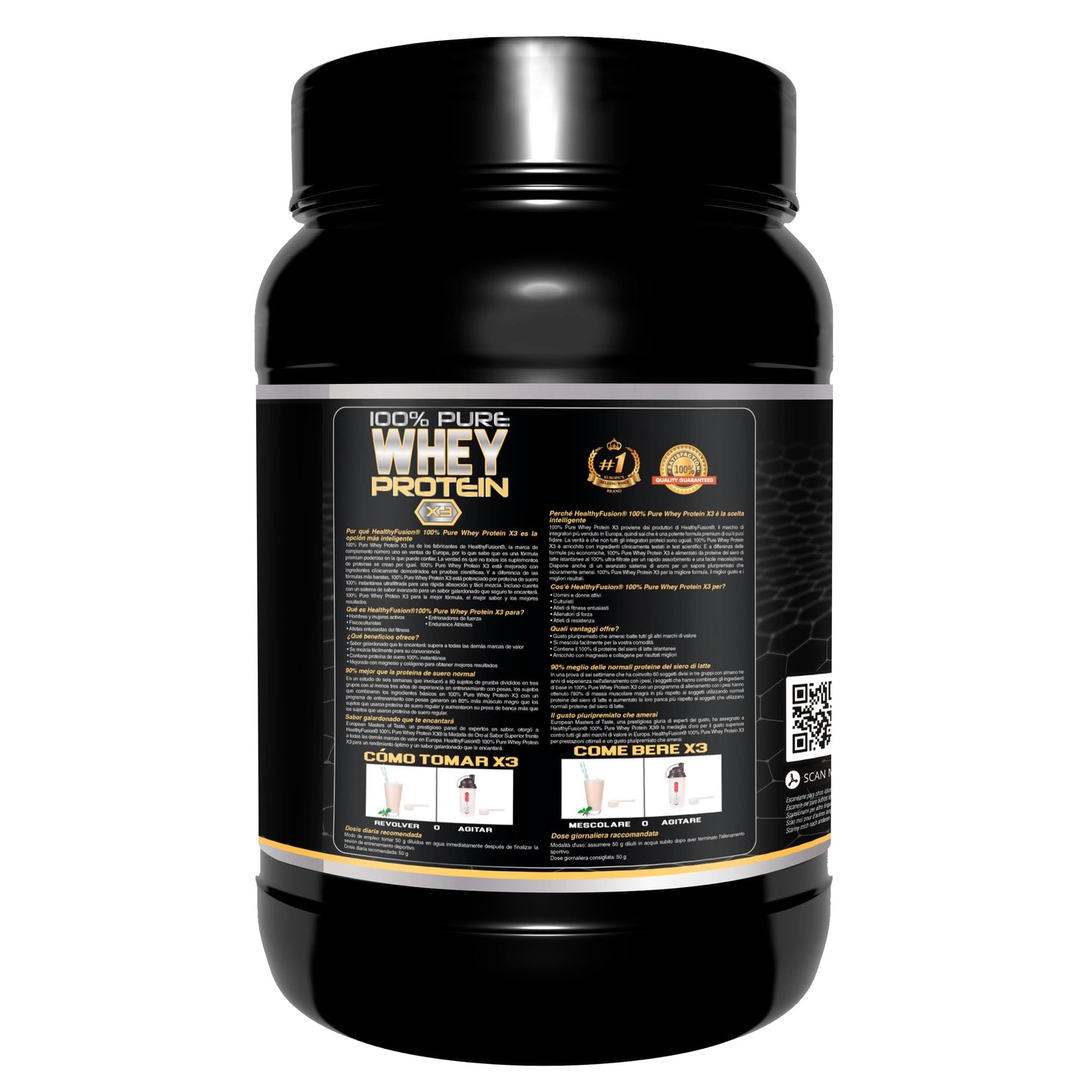 Healthy FUSION Whey protein 100% pura | Proteine whey + collagene + magnesio | Proteine del siero di latte isolate per lo sviluppo muscolare | Massa muscolare pulita | 1000 g (Cioccolato)