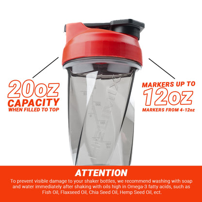 HELIMIX 1,5 Vortex Blender Shaker bottiglia contiene fino a 828 ml | Nessuna palla o frusta | Prodotto negli Stati Uniti | Portatile pre allenamento Proteine del siero di latte shaker tazza | Mescola