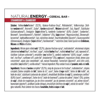 PowerBar Natural Energy Cereal Cacao Crunch 24x40g - Barrette Energetiche di Carboidrati Vegetali + Magnesio