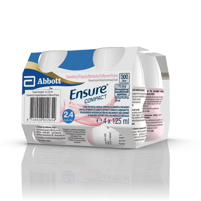 Ensure Compact Supplemento Alimentare Proteico formato Bevanda, Confezione 4x125ml, Gusto Vaniglia