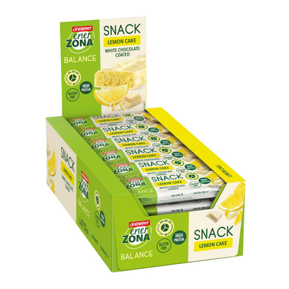 Enervit, Enerzona Protein Snack 40-30-30 Gusto Lemon Cake, 30 Barrette Proteiche da 33gr Dieta a Zona con Proteine del Latte e Fibre, per Mantenere il Tono Muscolare, Senza Olio di Palma