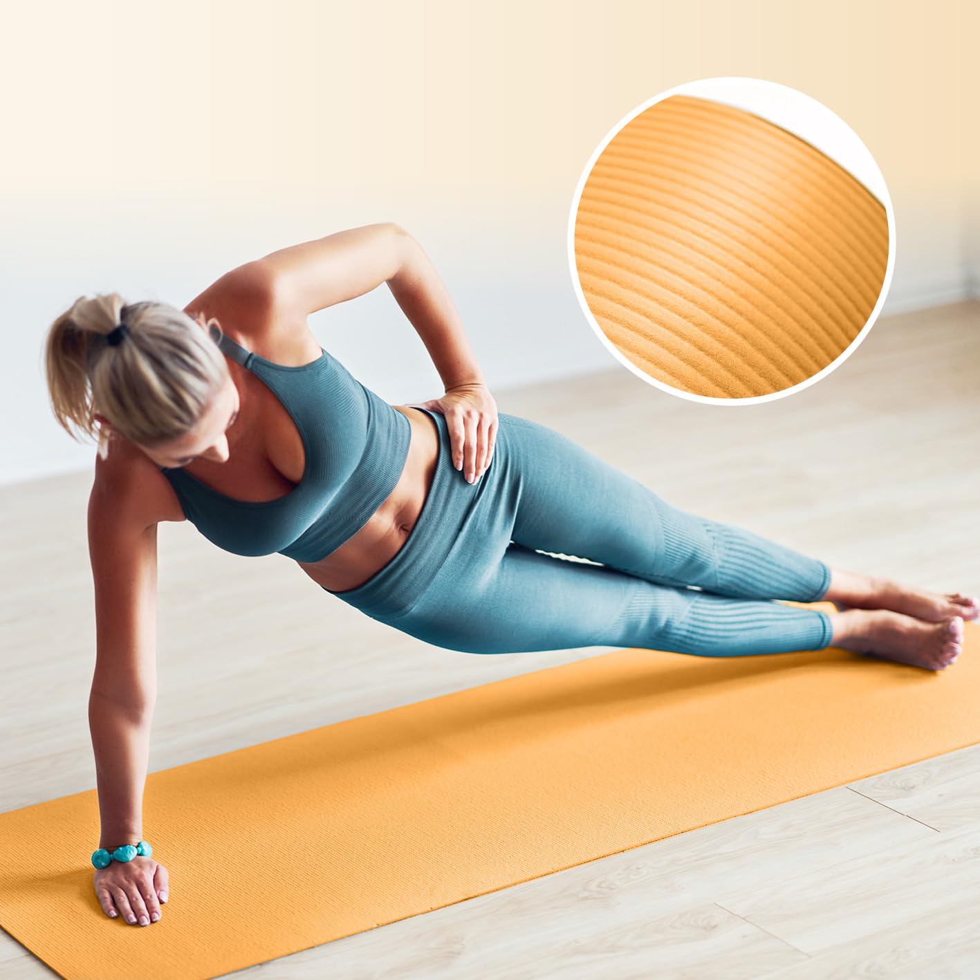 #DoYourFitness Tappetino yoga antiscivolo | Spessore da 0,8cm a 2cm | 183cm x 61cm o XXL 190cm x 100cm | Per principianti e utenti avanzati [Adatto per uso interno/esterno]