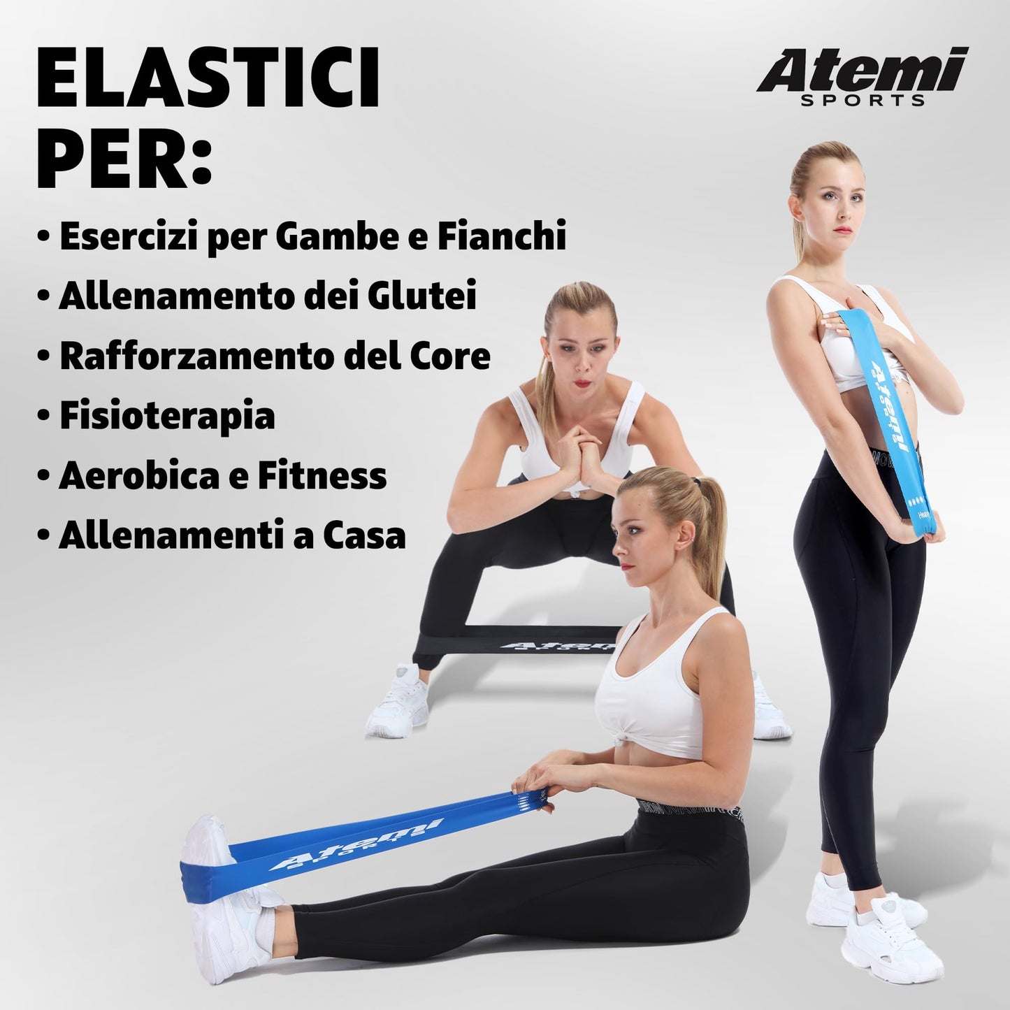 Banda Elastica [EXTRA LARGA] | Fasce Elastiche Fitness per Glutei, Gambe, Fianchi | Bande di Resistenza per Donne o Uomini | [VENDUTO SINGOLAMENTE]