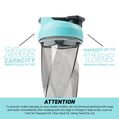 HELIMIX 1,5 Vortex Blender Shaker bottiglia contiene fino a 828 ml | Nessuna palla o frusta | Prodotto negli Stati Uniti | Portatile pre allenamento Proteine del siero di latte shaker tazza | Mescola