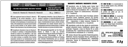 Life 120 - Vitalife D - Integratore alimentare di Vitamina D 2000 UI per softgel, 100 Softgel ad Alto Dosaggio, fondamentale per Ossa, Denti, Muscoli e Sistema Immunitario, 3 Confezioni da 100 Softgel