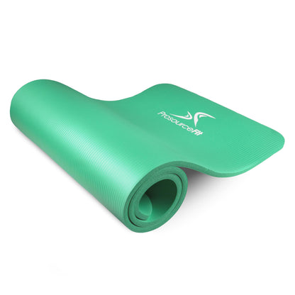 ProsourceFit Extra Thick Yoga and Pilates Mat ½” (13mm) or 1" (25mm), 71-inch Long High Density Exercise Mat with Comfort Foam and Carrying Strap