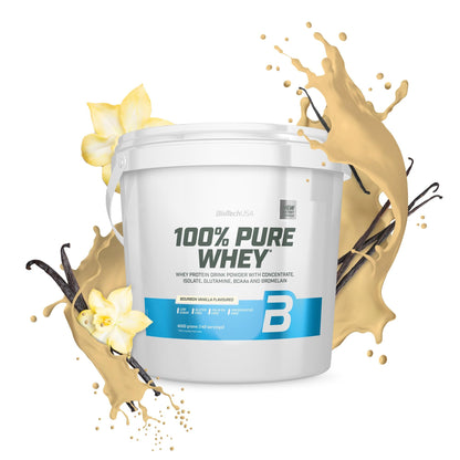 BioTechUSA 100% Pure Whey Complesso proteico del siero di latte con bromelina, aminoacidi, senza zuccheri aggiunti, senza olio di palma e con edulcorante, 1 kg, Cioccolato