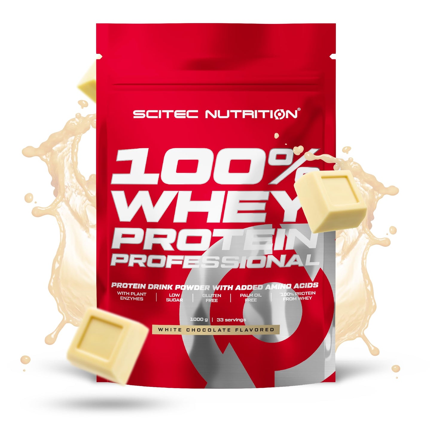 Scitec Nutrition 100% Whey Protein Professional - Potenziato con aminoacidi extra ed enzimi digestivi - Senza glutine - Senza olio di palma, 2.35 kg, Cioccolato