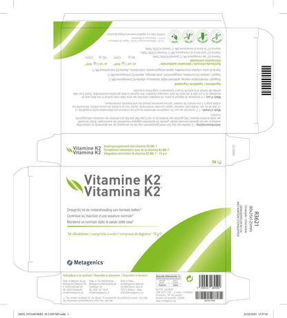 Metagenics Vitamina K2 - Contribuisce alla Normale Salute delle Ossa - 56 CPR