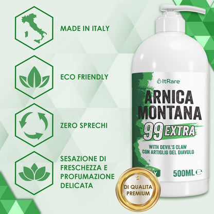 Arnica Montana Extra 99-100ml Arnica per Cavalli uso umano - - Pomata con Artiglio del Diavolo - Muscolare Gel Forte