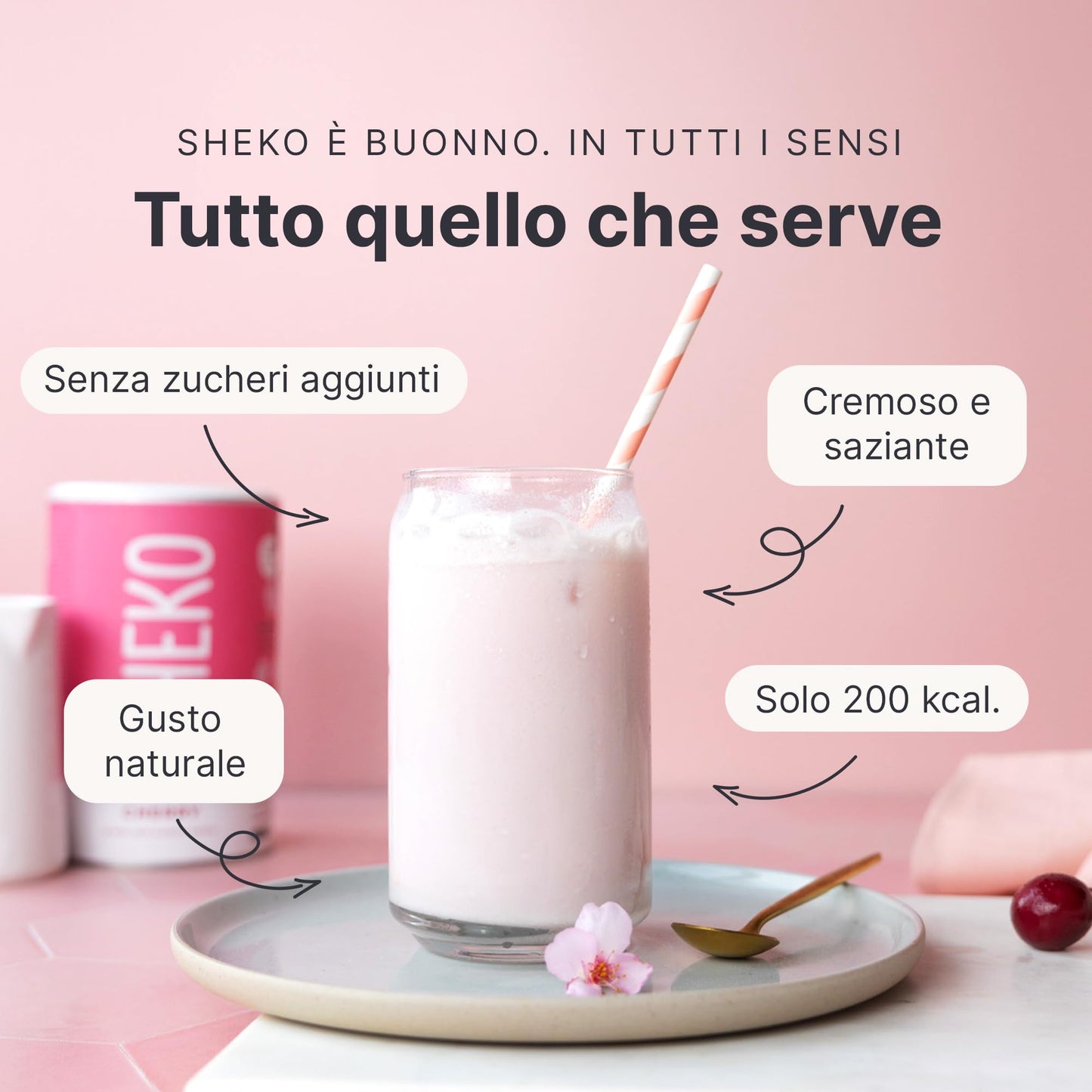 Sheko Frullato proteico al gusto Caffè - integratori per dimagrire con 200 Kcal - 25 dosi di Pasti sostitutivi dimagranti per barattolo