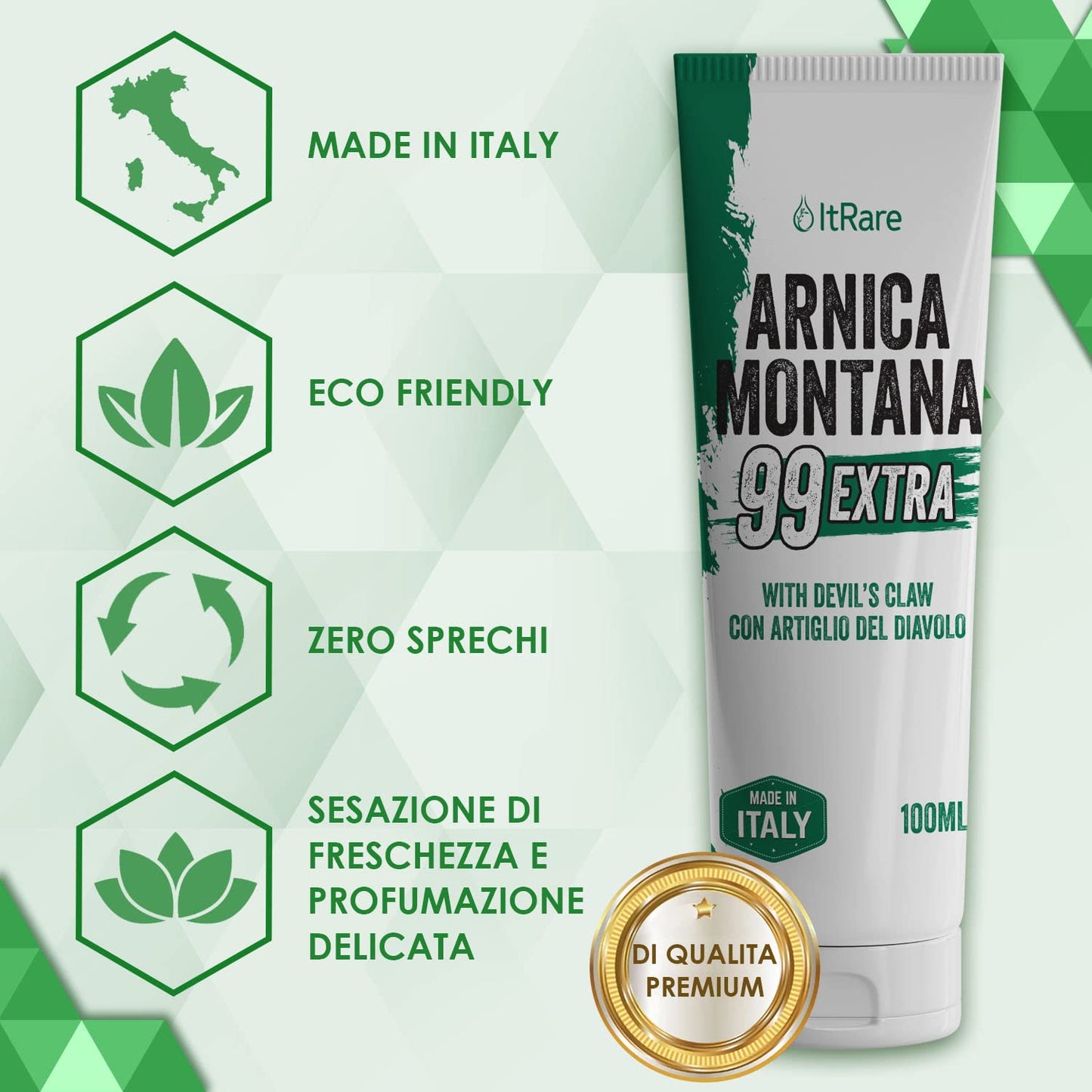 Arnica Montana Extra 99-100ml Arnica per Cavalli uso umano - - Pomata con Artiglio del Diavolo - Muscolare Gel Forte