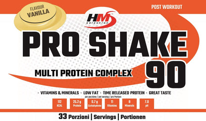 PRO SHAKE 90-1000g - Cioccolato - Multi Protein Complex • Integratore proteico con minerali e vitamine • fornimento prolungato ai muscoli di un regolare e prolungato apporto di aminoacidi