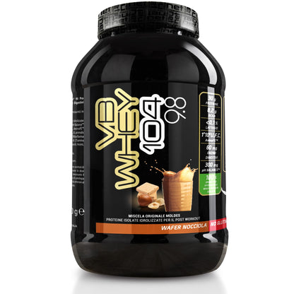 NET Integratori VB WHEY 104 9.8 Optipep - 900g Cioccolato - Proteine Isolate Idrolizzate per via Enzimatica Con EAA e BCAA - Massimizza Sintesi Proteica, Crescita e Mantenimento Muscolare