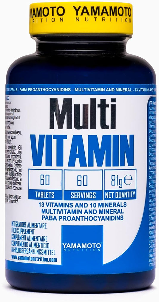 YAMAMOTO Nutrition, Multi VITAMIN 60 Compresse, Integratore Alimentare con Vitamine e Minerali, Multivitaminico e Multi Minerale Completo, 81 gr