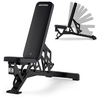 ZIPRO panca pieghevole per allenamento, panca per sollevamento pesi, panca fitness multifunzionale, panca sit up, attrezzi fitness, panca piana, panca pesi, stazione di forza per casa o palestra