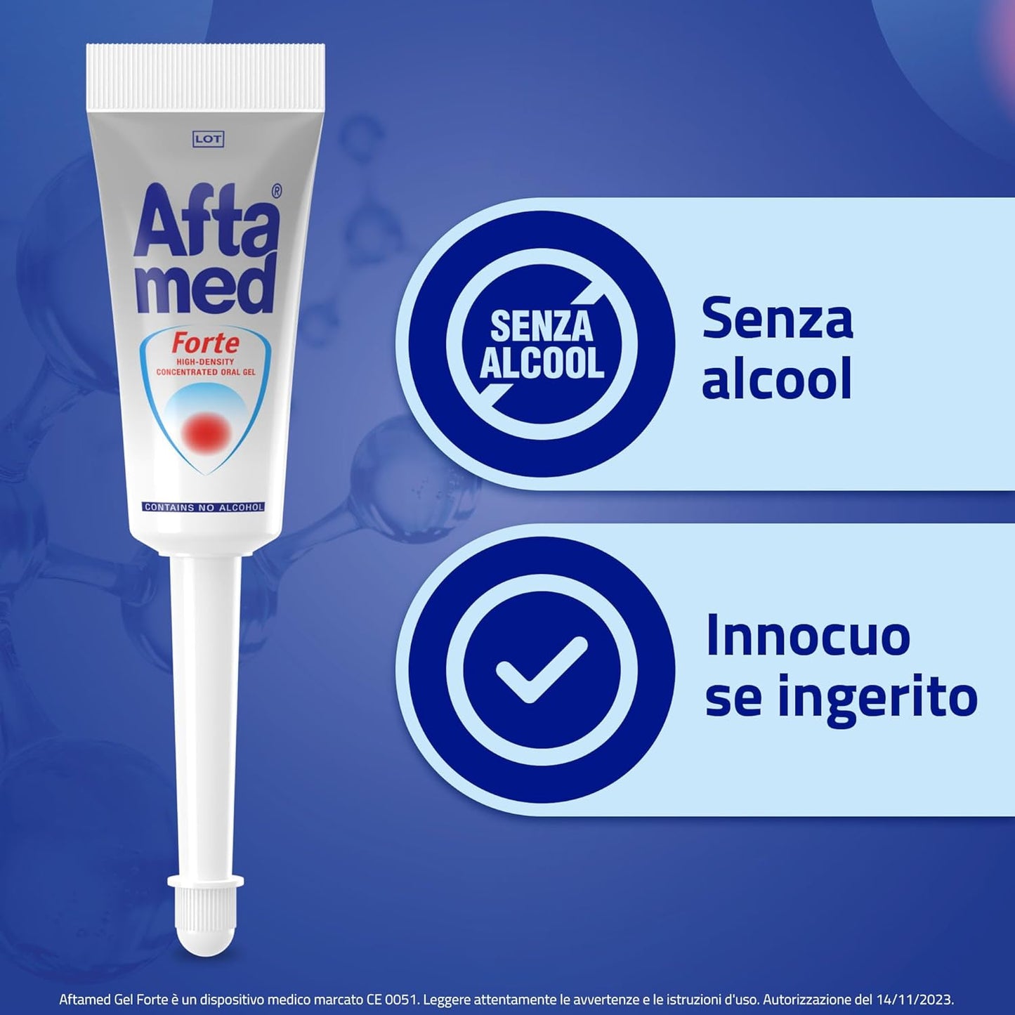 Aftamed Gel Forte indicato per Afte, Stomatiti Aftose, Lesioni del cavo orale - Tubetto da 8ml