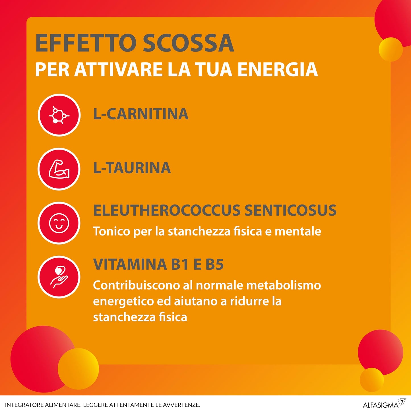 Carnidyn Plus Integratore Alimentare per Stanchezza Mentale e Fisica, 20 Bustine da 5g da Sciogliere in Acqua, Gusto Agrumi