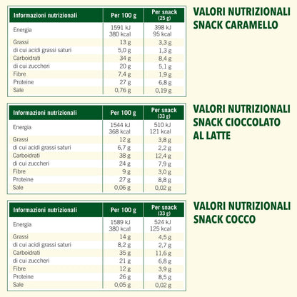 Enervit, Enerzona Protein Snack 40-30-30 Variety Pack 10pz Caramello + 10pz Crunchy Choco+ 10pz Cookies, Barrette Proteiche per Dieta a Zona con Proteine del Latte e Fibre, Senza Olio di Palma