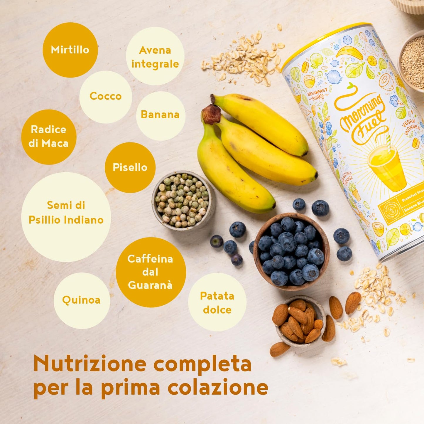 Frullato Proteico | Matcha alla Vaniglia | 600g proteine in polvere | pasto sostitutivo vegano, ricco di vitamine e nutrienti | ideale per colazioni sane | Energia a lungo rilascio | Alpha Foods