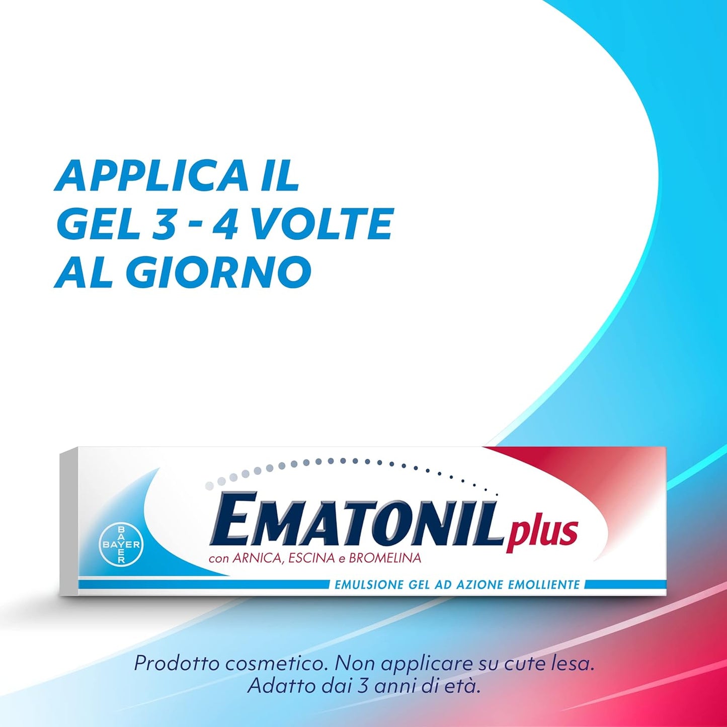 Ematonil Plus Emulsione Gel con Arnica, Escina, Bromelina e Mentolo, Crema per Ematomi, Piccoli Traumi e Contusioni ad Azione Emolliente, Dona Sollievo per Adulti e Bambini, 50 ml