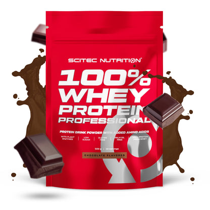 Scitec Nutrition 100% Whey Protein Professional - Potenziato con aminoacidi extra ed enzimi digestivi - Senza glutine - Senza olio di palma, 2.35 kg, Cioccolato