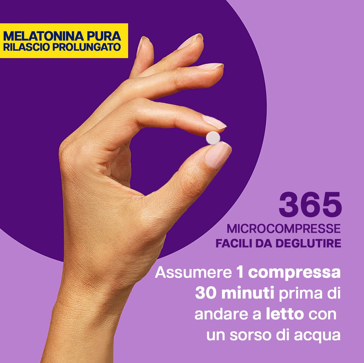 HerbAmour MELATONINA PURA EXTRA FORTE | Integratore I 365 Compresse