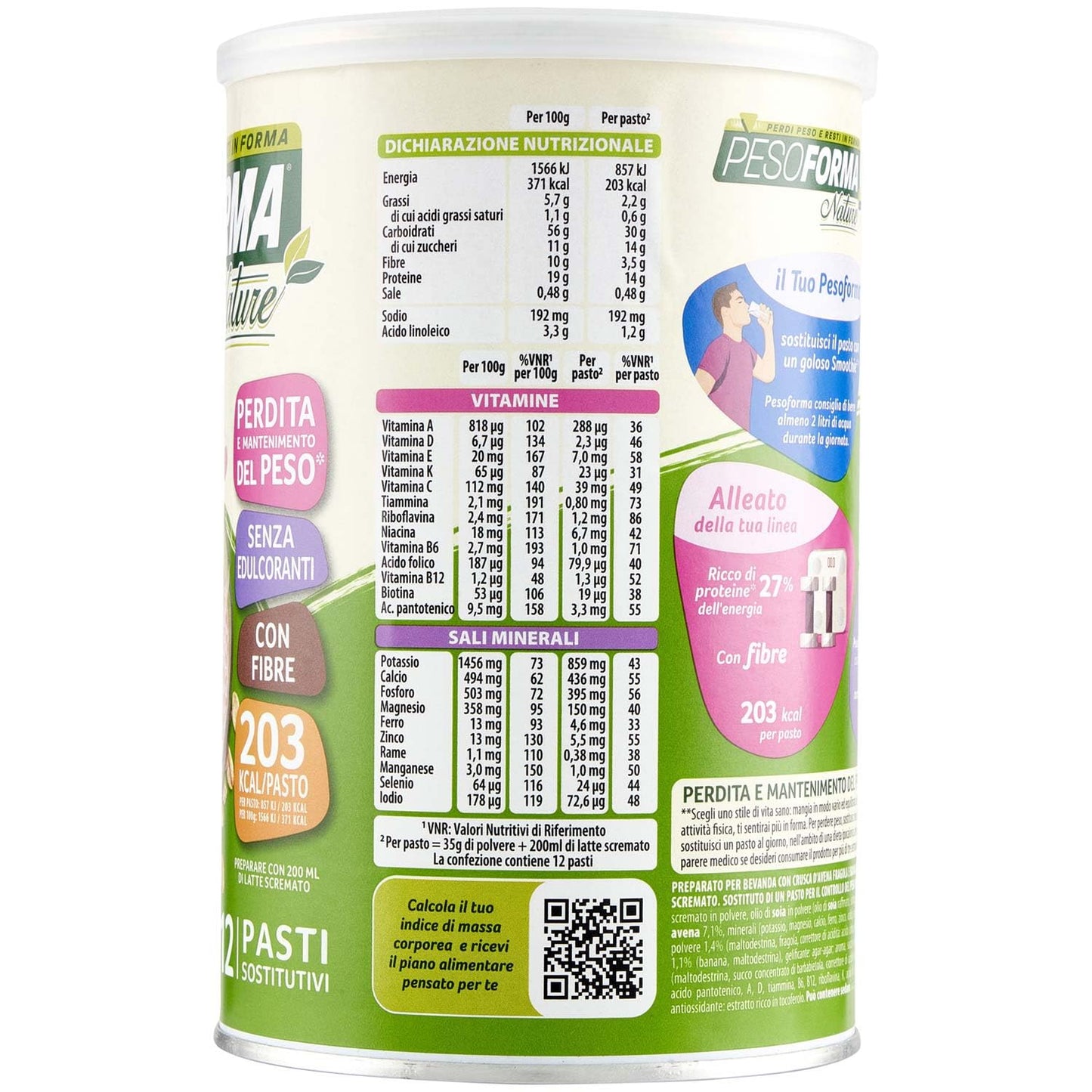 Pesoforma Smoothie Frutti di Bosco, Pasto sostitutivo per il controllo del peso, Smoothie gustoso che aiuta a rimettersi in forma, Ricco in proteine e fibre, Solo 202 calorie, 16 pasti, 436 gr