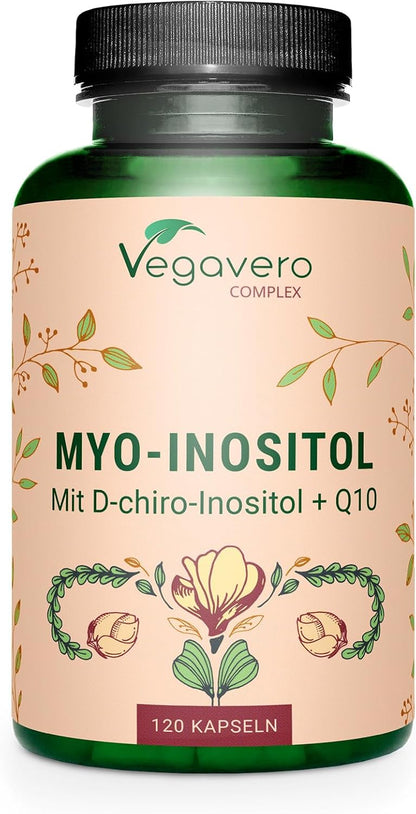 Integratore INOSITOLO | Myo & D Chiro Inositolo, Folato 5-MTHF, Vitamina B6 e Zinco | PCOS e Ovaio Policistico | 120 capsule | Vegan | Vegavero®