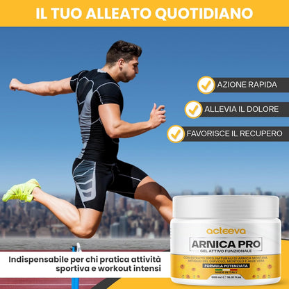 ACTEEVA Arnica per Cavalli Uso Umano 500 ml - Arnica Gel Forte con Artiglio del Diavolo, Ideale per Massaggio per Dolori Articolari e Muscolari, Made in Italy