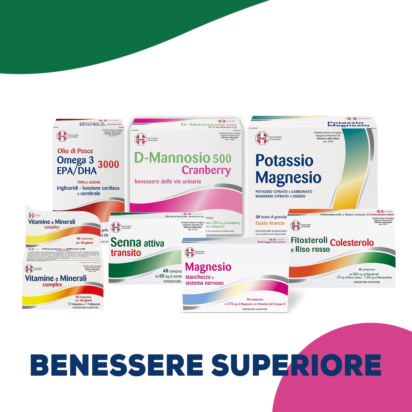 Matt, Vitamina D 2000 U.I., Integratore Alimentare per le Difese Immunitarie, Contribuisce al Mantenimento di Ossa e Denti Sani, Confezione da 60 Compresse