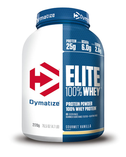 Dymatize Elite 100% Whey Rich Chocolate 2170g - Polvere ad alto contenuto di proteine e basso zuccheri del siero latte BCAA