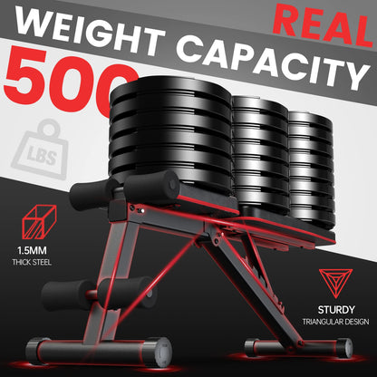 PASYOU Panca Palestra Multifunzione, 7 in 1 Panca Pesi Regolabile,Panca Addominali, Panca Piana Pieghevole Fitness Adatto per Casa e Palestra, 230Kg Capacità di Peso