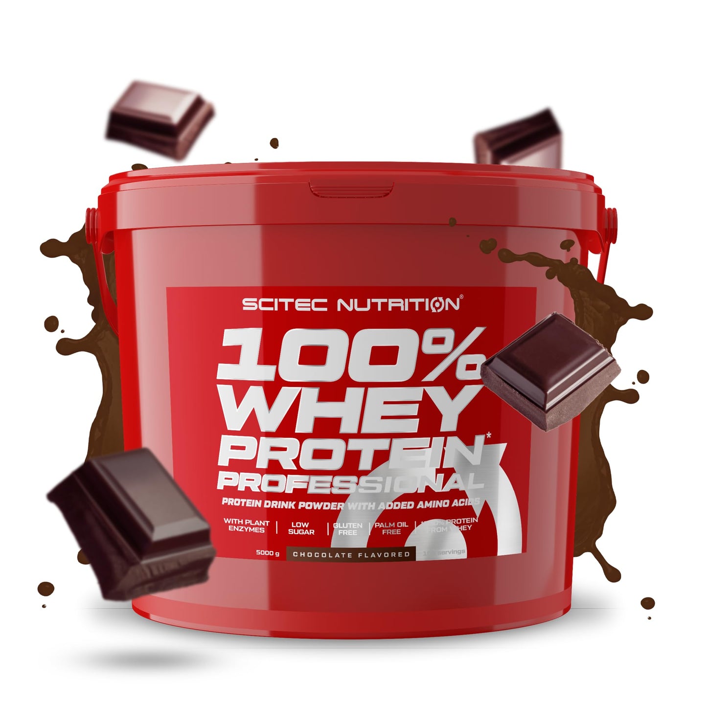 Scitec Nutrition 100% Whey Protein Professional - Potenziato con aminoacidi extra ed enzimi digestivi - Senza glutine - Senza olio di palma, 2.35 kg, Cioccolato