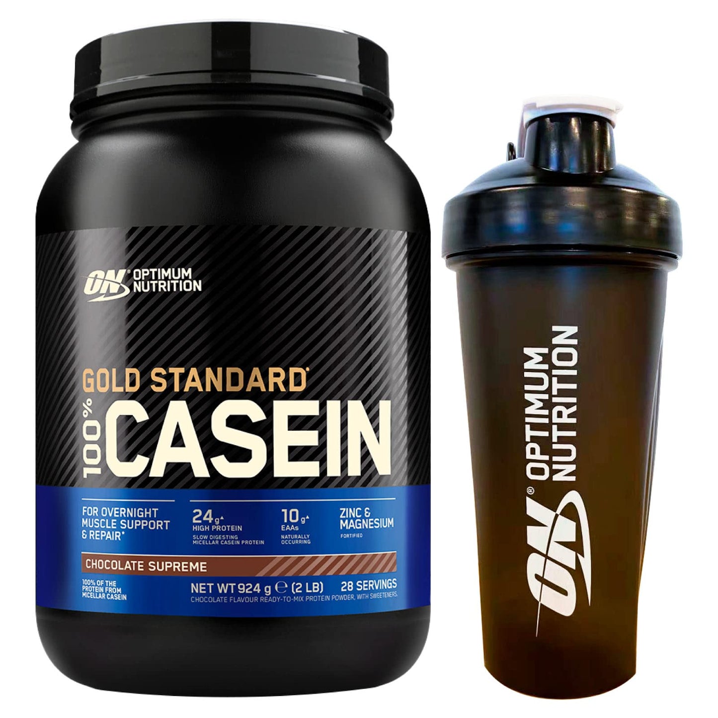 Optimum Nutrition Gold Standard 100% Casein Proteine di Caseina in Polvere a Rilascio Graduale Durante la Notte con Zinco e Magnesio Gusto Crema alla Vaniglia 55 Porzioni 1,82Kg + Shaker