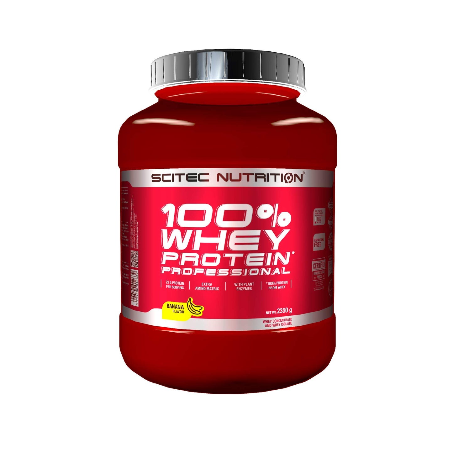 Scitec Nutrition 100% Whey Protein Professional - Potenziato con aminoacidi extra ed enzimi digestivi - Senza glutine - Senza olio di palma, 2.35 kg, Cioccolato